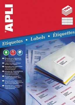 Apli witte etiketten ft 70 x 16,9 mm, 5.100 stuks, 51 per blad (1294)
