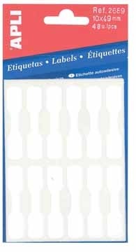 Apli juweliersetiketten ft 10 x 49 mm, etui van 48 stuks, manueel te beschrijven PAK10