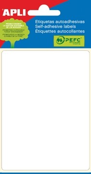 Apli witte etiketten in etui ft 81 x 110 mm, 6 stuks, 1 per blad (2688)