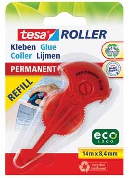 Tesa lijmroller Eco vulling permanent