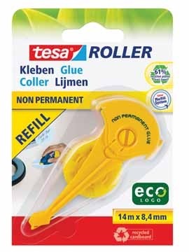 Tesa lijmroller Eco vulling niet-permanent