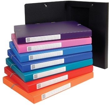 Exacompta elastobox rug van 2,5 cm geassorteerde kleuren