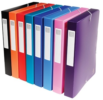 Exacompta elastobox rug van 4 cm geassorteerde kleuren