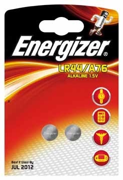 Energizer knopcellen Lithium Electronics LR44, 2 stuks