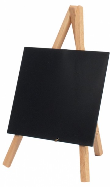 Securit tafelkrijtbord mini driepoot teak