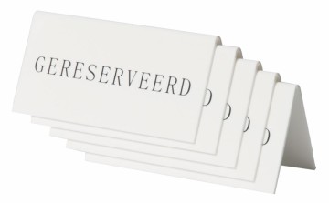 Securit tafelbordje 'Gereserveerd', pak met 5 stuks 