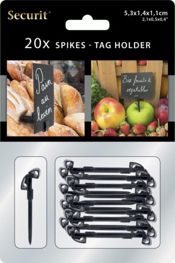 Securit krijtbordjes prikker, pak met 20 stuks