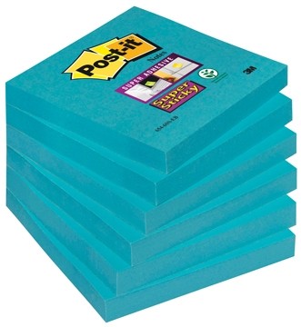Post-it® Super Sticky Notes - Electric blauw - 76 x 76 mm90 vel/blok