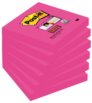 Post-it® Super Sticky Notes - Fuchsia - 76 x 76 mm 90 vel/blok