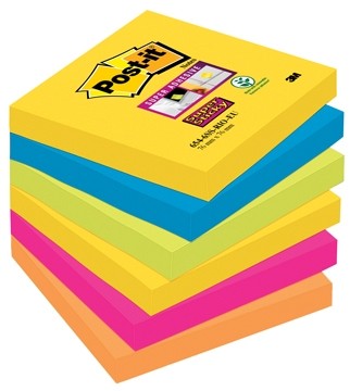 Post-it® Super Sticky Notes - Kleur Rio ft 76 x 76 mm