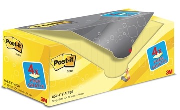 Post-it® Notes - Notes voordeelpak ft 76 x 76 mm