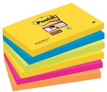 Post-it® Super Sticky Notes - Kleur Rio ft 76 x 127 mm