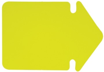 Folia etiketten in fluokarton 24 cm fluo geel (pijlen)