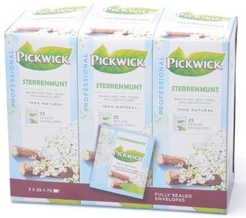 Pickwick thee, sterrenmunt, pak van 25 stuks 