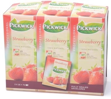 Pickwick thee, aardbei, pak van 25 stuks 