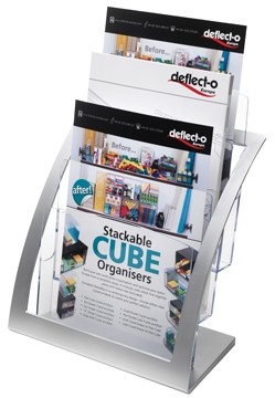 Deflecto folderhouder Contemporary, ft A4, zilver