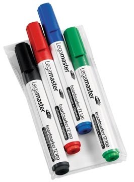Lega whiteboardmarker TZ 100, etui met 4 stuks in geassorteerde kleuren 