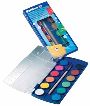 Pelikan verfdoos plakkaatverf Paintbox 12 napjes