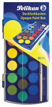 Pelikan verfdoos plakkaatverf Paintbox 22 napjes