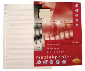 Multo muziekpapier PAK A4