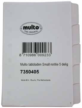 Multo Tabbladen ft A6, neutrale tabbladen, 5-delig 