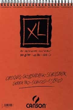 Canson schetsblok XL ft 29,7 x 42 cm (A3), blok van 120 blad