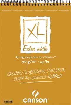 Canson schetsblok XL Extra White ft 29,7 x 42 cm (A3)
