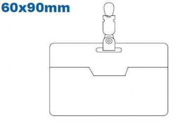 Bezoekers Clip Badge Naamkaartjes 60x90mm open voorkant Pak25