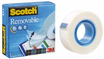 Scotch ® plakband Magic Tape Removable PAK van 12