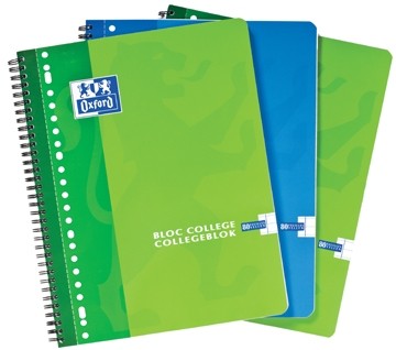 Oxford Collegeblok ft A4, geruit 10 mm, zonder marge, 23-gaatsperforatie