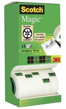 Scotch toren plakband Magic Tape value pack met 14 rollen waarvan 2 gratis