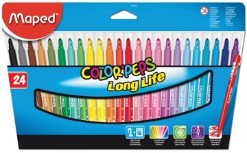 Maped Viltstift Color'Peps 24 stiften in een kartonnen etui
