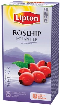 Lipton rozebottel thee doos met 25 zakjes