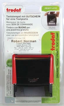 Trodat Printy tekststempel met voucher Printy 4915, ft 70 x 25 mm