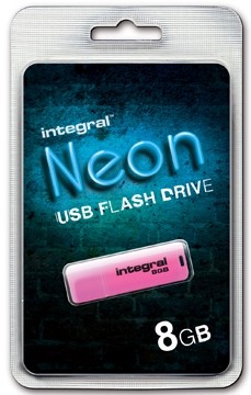 Integral USB Stick Neon capaciteit: 8 GB, oranje