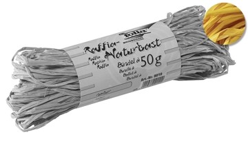 Folia raffia donkergeel