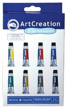 Talens aquarelverf ArtCreation Expression 8 tubes