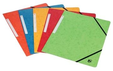 A4 (24x32 cm) Met rugetiket en elastieken Zonder kleppen - geassorteerde kleuren