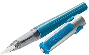 Pelikan Vulpen Pelikano blauw, met 2 vullingen, voor linkshandigen