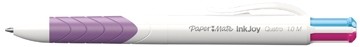 Papermate 4-kleuren balpen Inkjoy Quatro fun kleuren: turkoois, magenta, paars, limoengroen