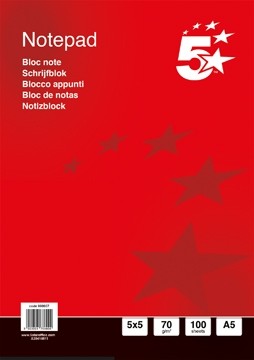 5 Star business notitieboek, ft A5+, 200 bladzijden, 70 gram