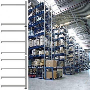 Systeem PR 600 - complete stelling, aanbouwsectie met BALKEN, 1800 mm lang