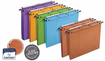 L'Oblique hangmappen voor laden AZO tussenafstand 380 mm, V-bodem, oranje