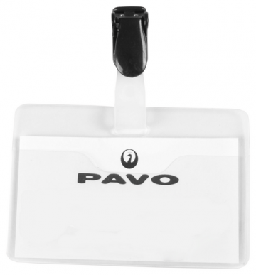 Bezoekers Clip Badge Naamkaartjes PVC 60x90mm Pak50