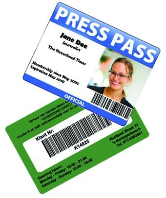 PAVO Lamineer badge 63x98mm 180mic Per50