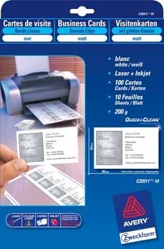 AVERY visitekaarten Quick&Clean 200 g/m ²