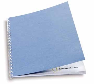 Schutblad GBC omslagen LeatherGrain ft A4, blauw 