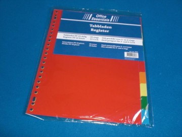 Tabbladen Register PP 10-delig 23 rings