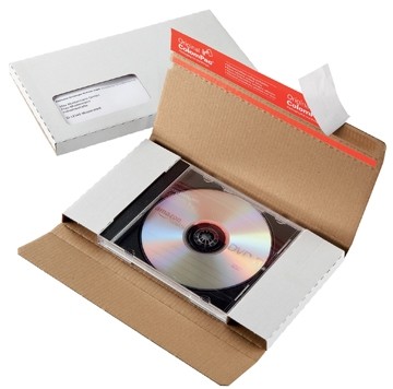 Colompac verzenddoos met venster 22,5 x 12,5 x 1,2 cm bruin