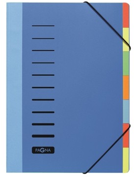 Durable sorteermap A4 7 gekleurde tabs, blauw